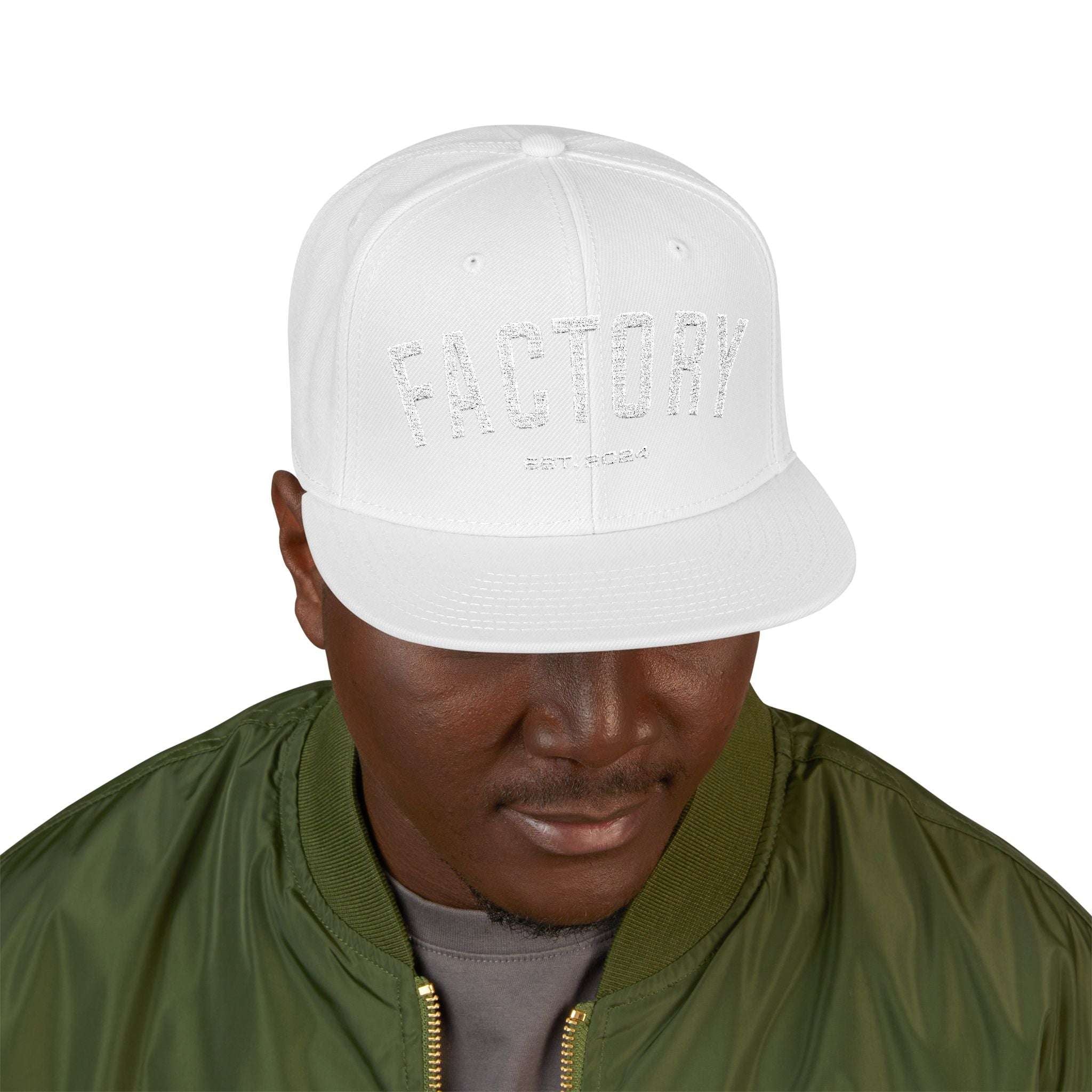 Factory Bold Snapback- White