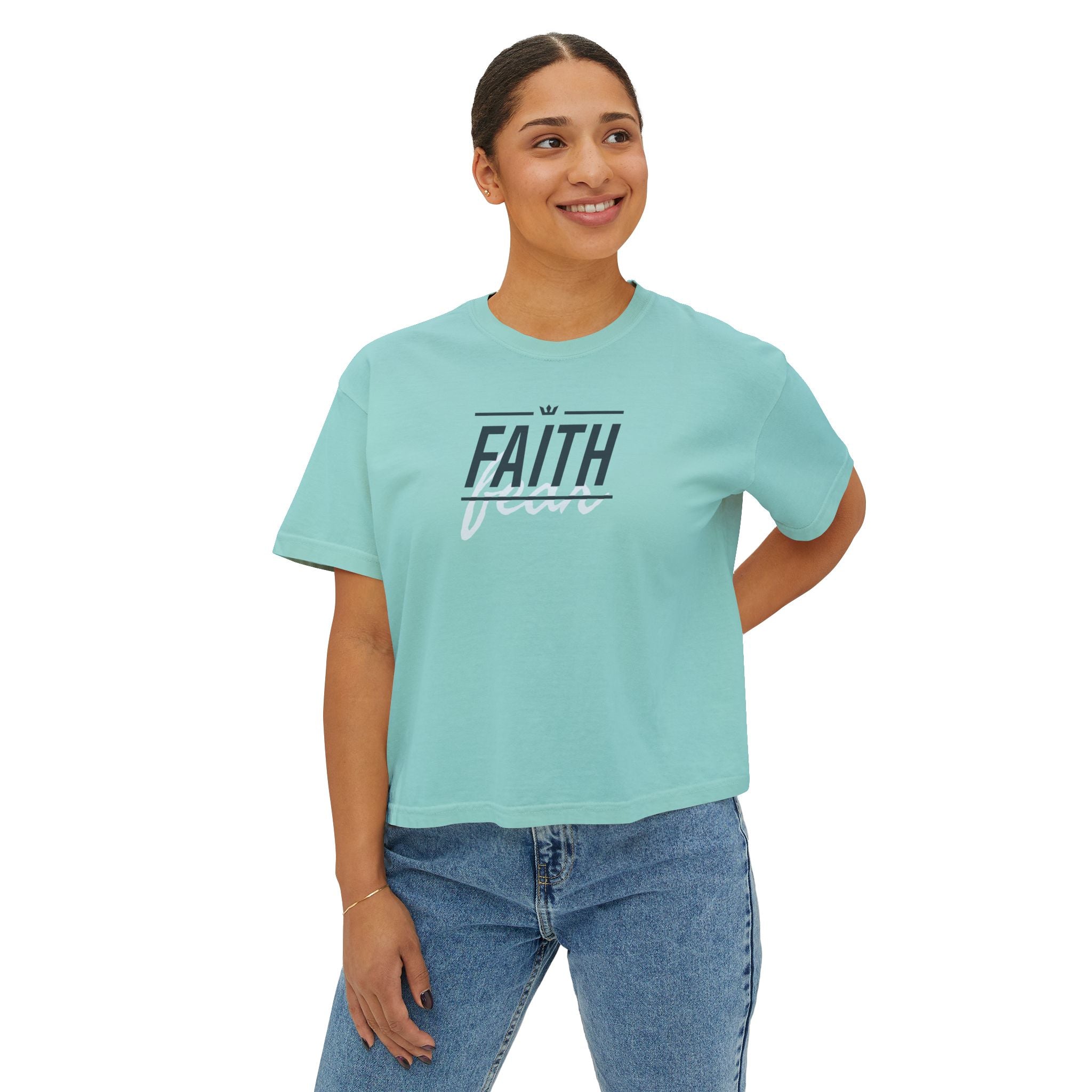 Faith Over Fear Women's Boxy Tee