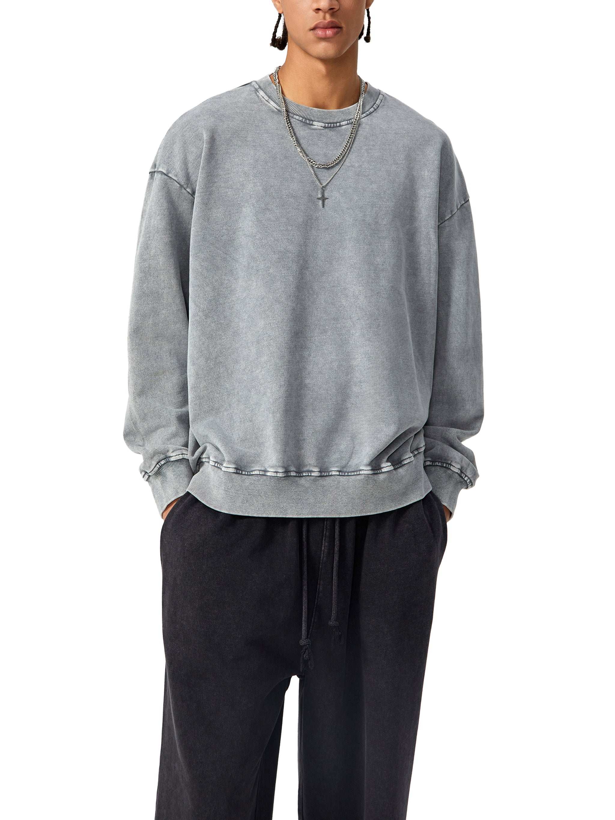 Snow Washed Oversized Sweatshirt